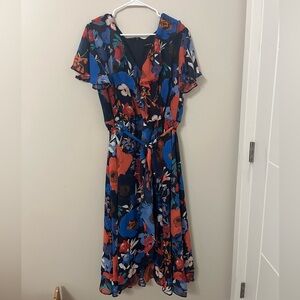 Lane Bryant floral wrap dress